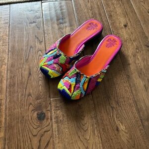 Chicos Key Largo Beaded Mules